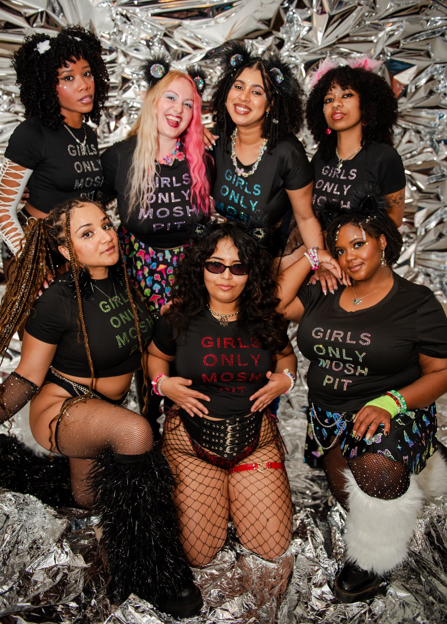 Bling Girls Only Mosh Pit tee