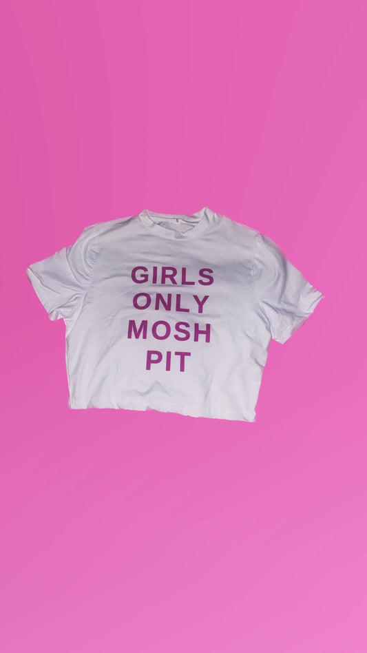 Girls Only Mosh Pit white/pink tee