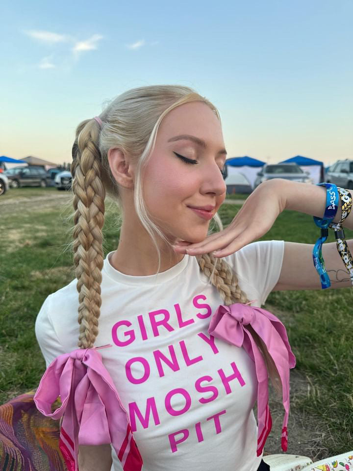 Girls Only Mosh Pit white tee